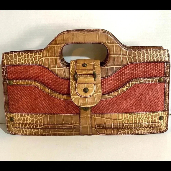 Tre vero print straw croc cellulose bag - Picture 12 of 14